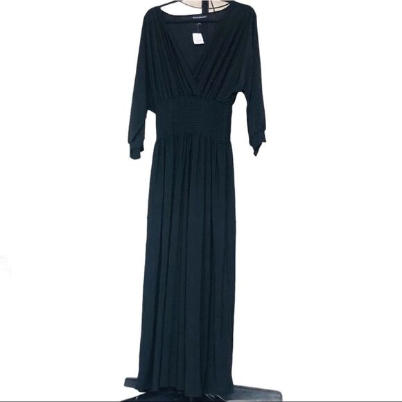 Ashley Stewart Black Empire Waist Dress - Picture 8 of 11